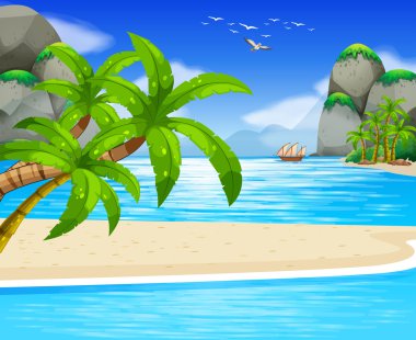 Su üzerinde yüzen yelken ile okyanus görmek