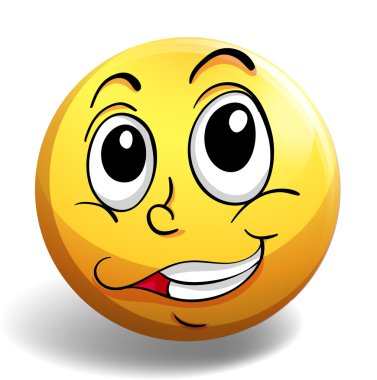 Yuvarlak rozet mutlu yüz