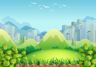 Doğa sahne binalar içinde belgili tanımlık geçmiş