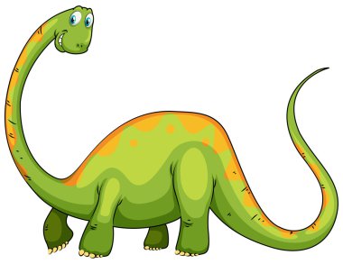 Dinozor uzun boyun ve kuyruk ile