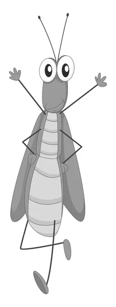 Grasshopper de pie sobre blanco — Archivo Imágenes Vectoriales