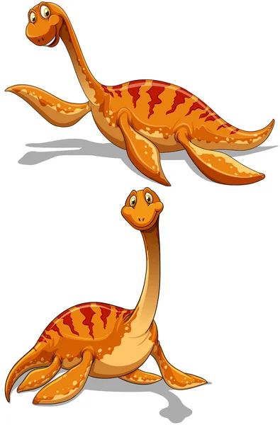 Dinosaurio lindo en dos poses — Archivo Imágenes Vectoriales
