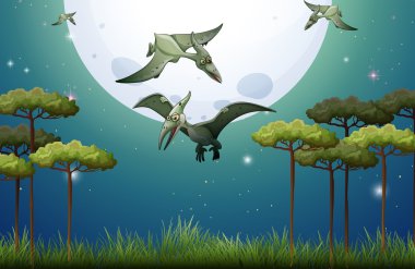 Dolunay gecesi uçan dinozorlar