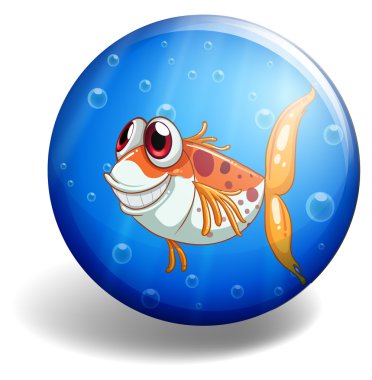 Balık yuvarlak rozet Yüzme