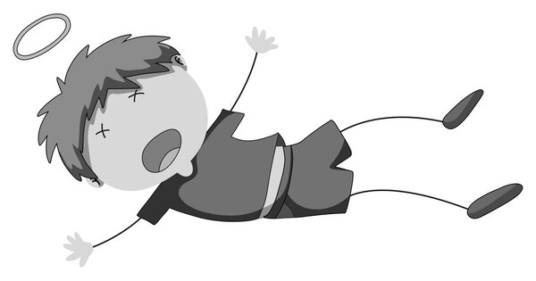 Маленький мальчик падает
