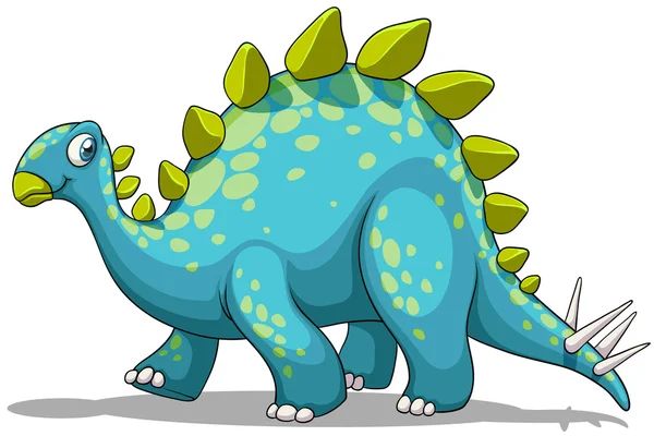 Блакитний і зелений динозавр — стоковий вектор