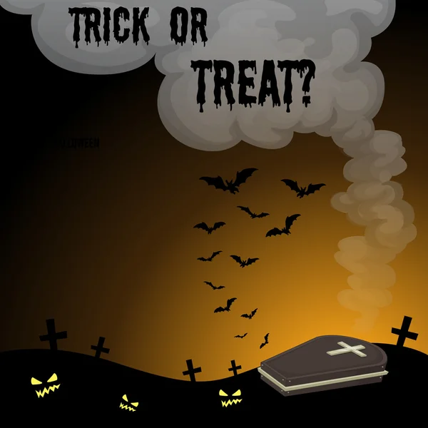 Tema Halloween con cementerio Ilustraciones De Stock Sin Royalties Gratis