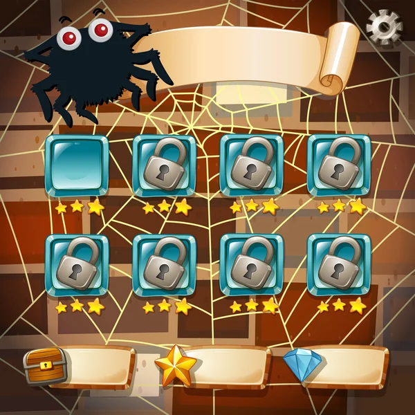 Screensaver of halloween theme game — Stock Vector