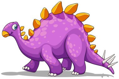 Sivri kuyruklu mor dinozor