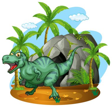 T-Rex mağarada yaşayan