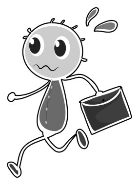 Evrak Çantası'nı geç ile adam