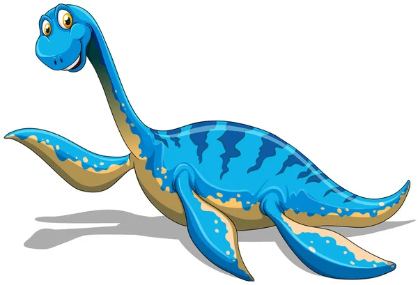 Niebieski dinozaur z długą szyją — Wektor stockowy