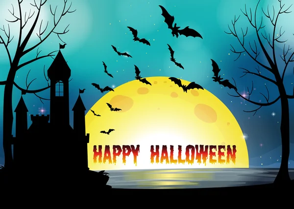 Boldog Halloween-poszter — Stock Vector