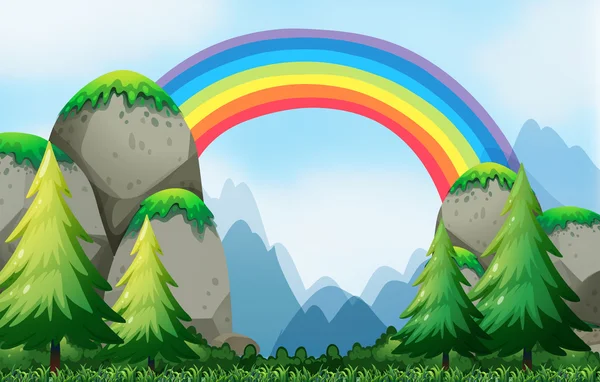 カラフルな虹、nautre — ストックベクタ