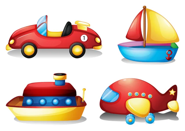 Toy set in red and yellow Vector Graphics