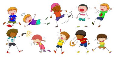 Çocuklar farklı etkinlikler yapıyor