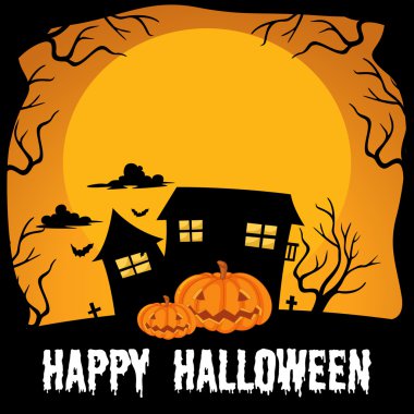 Halloween Tema perili ev ile