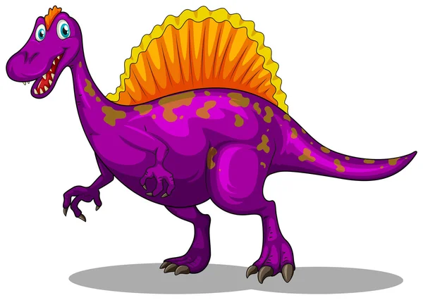 Purple dinosaur with sharp claws — Stock Vector