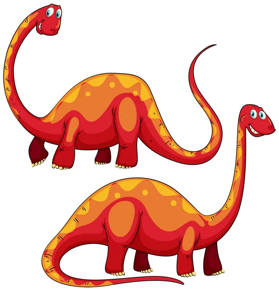 Brachiosaurus links en rechts beeld — Stockvector