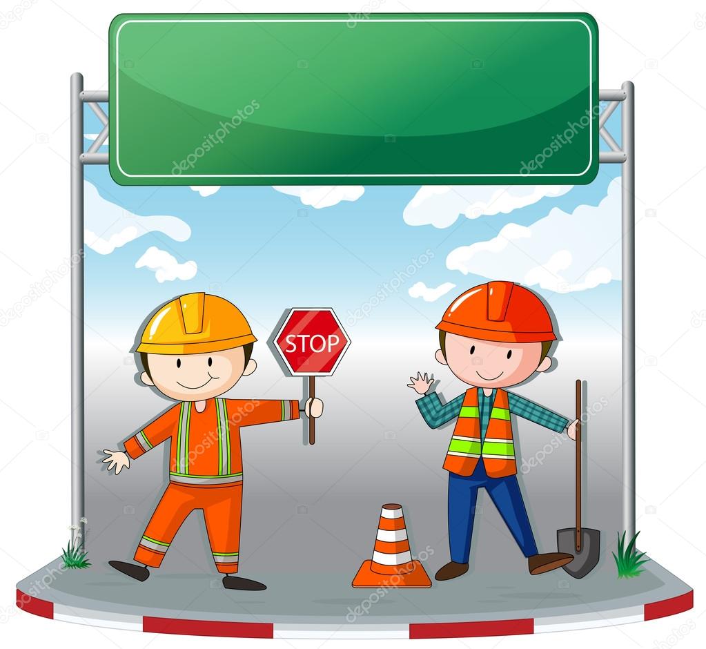 Construction workers at site Stock Vector by ©interactimages 85082276, image size:1023x940