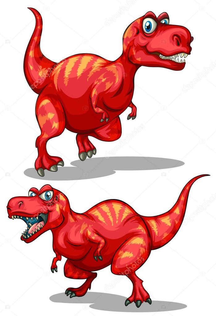 Tyrannosaurus rex dinosaur cartoon character 6034394 Vector Art at