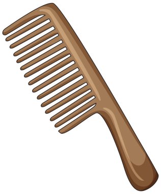 Pürüzsüz gradyan ve basit bileşimi olan temiz vektör biçimli kahverengi geniş diş tarağı