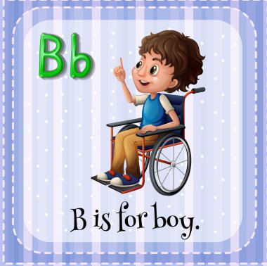 Flashcard mektup B için çocuktur