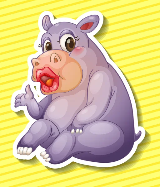 Hippo dragen make-up — Stockvector