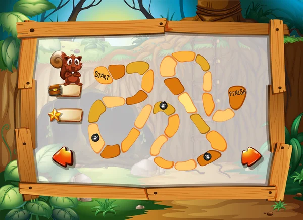 Spel van het raadsel met jungle thema — Stockvector