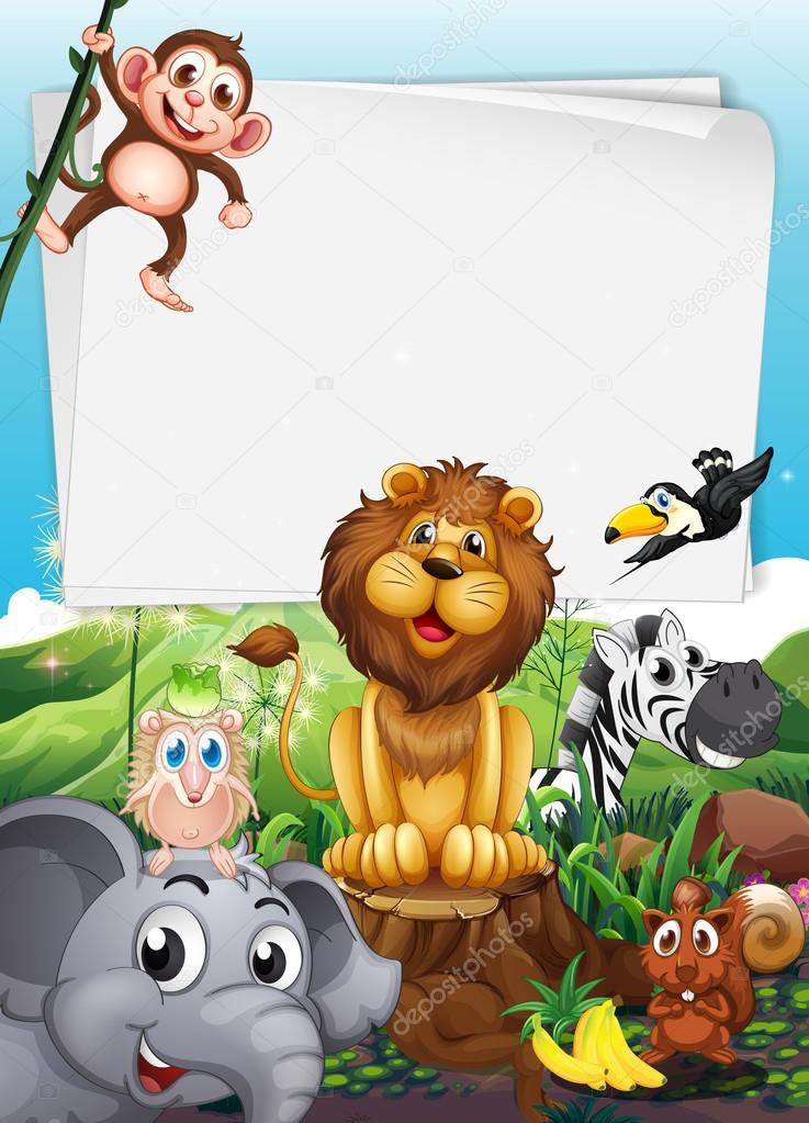 Zoo Animals Clip Art Border