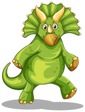 İki ayak üzerinde duran yeşil rubeosaurus