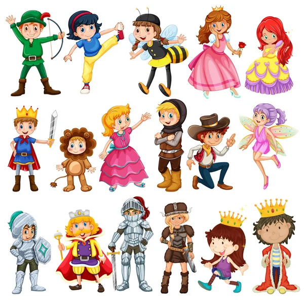 Different characters from fairytales — Stock Vector