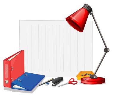 Different kind of stationaries clipart