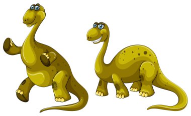 Yeşil dinozorlar ile uzun boyunlu