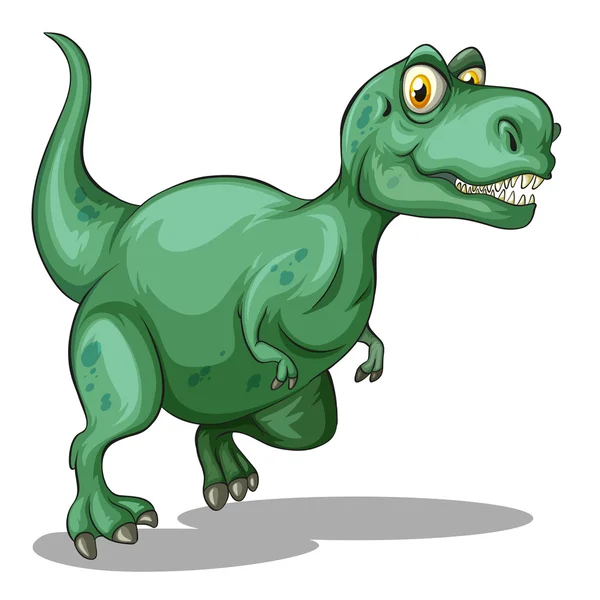 Green tyrannosaurus rex standing — Stock Vector