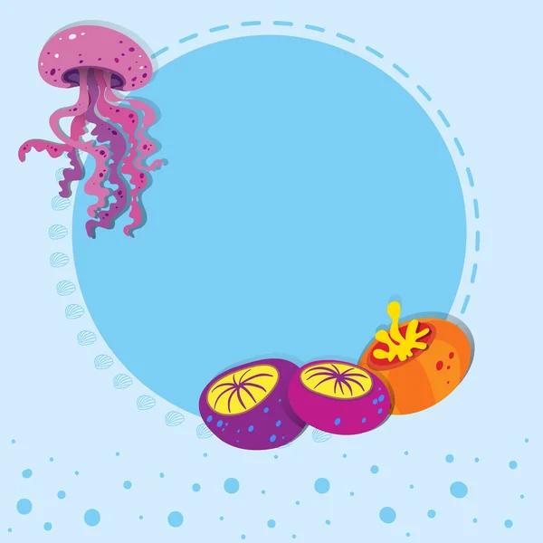 Граница с медузами — стоковый вектор