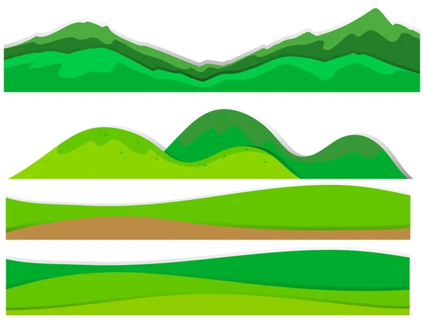 Diferente vista de montañas — Archivo Imágenes Vectoriales