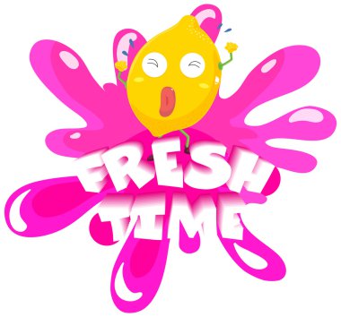 Taze limon ile mutlu yüz