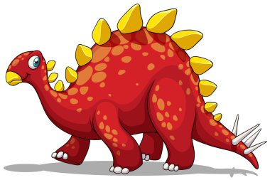 Sivri kuyruklu kırmızı dinozor