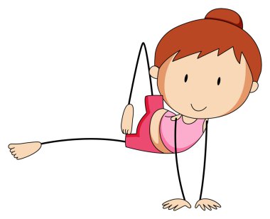 Vücudunu esneten bir kadın