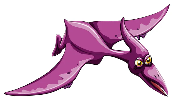 Purple dinosaur met vleugels — Stockvector