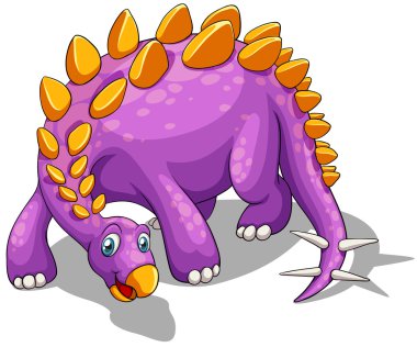 Sivri kuyruklu mor dinozor