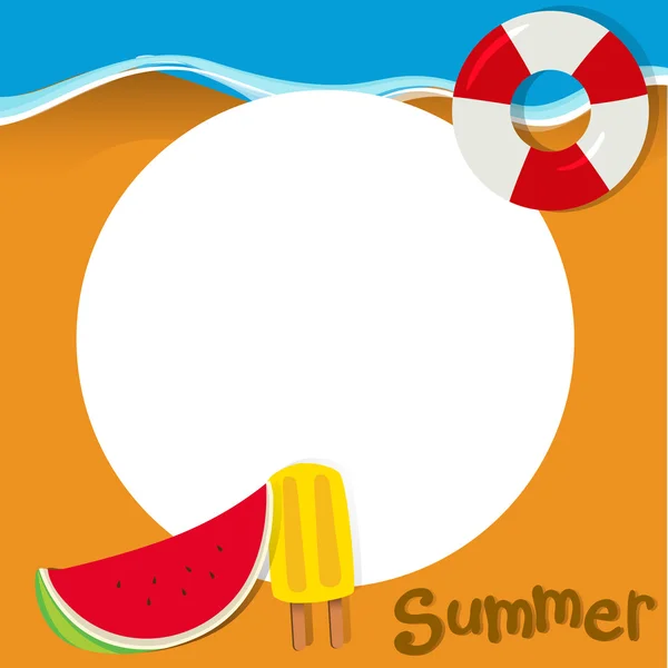 Design de frontière avec thème d'été — Image vectorielle
