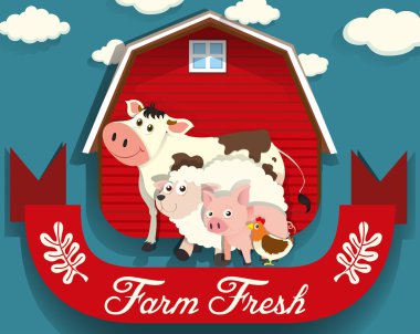 Çiftlikte yaşayan çiftlik hayvanları