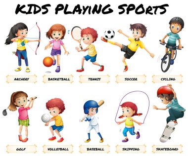 Spor oynarken kız ve erkek