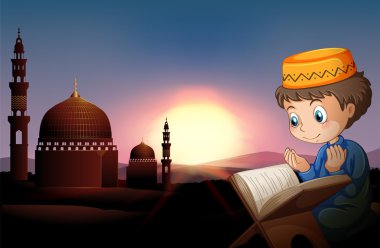 Camide dua Müslüman çocuk