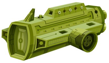 Beyaz yeşil rocketship