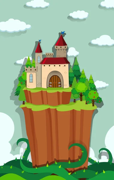 Château sur l'île — Image vectorielle