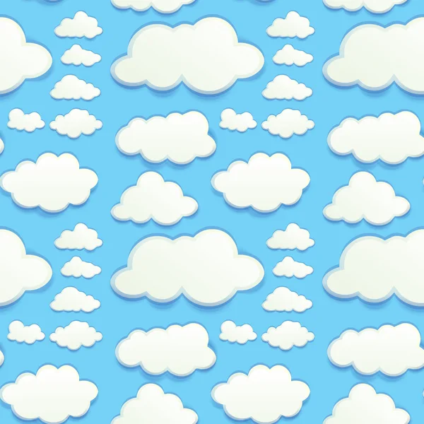 Seamless clouds in blue sky — Stock Vector