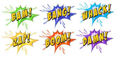 Patlama arka plan üzerinde kelime